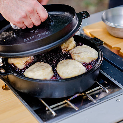 Blackberry Cobbler with Vanilla Ice Cream