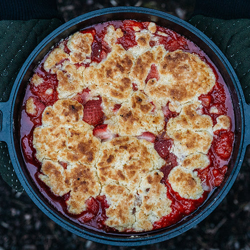 Strawberry Buttermilk Biscuit Cobbler