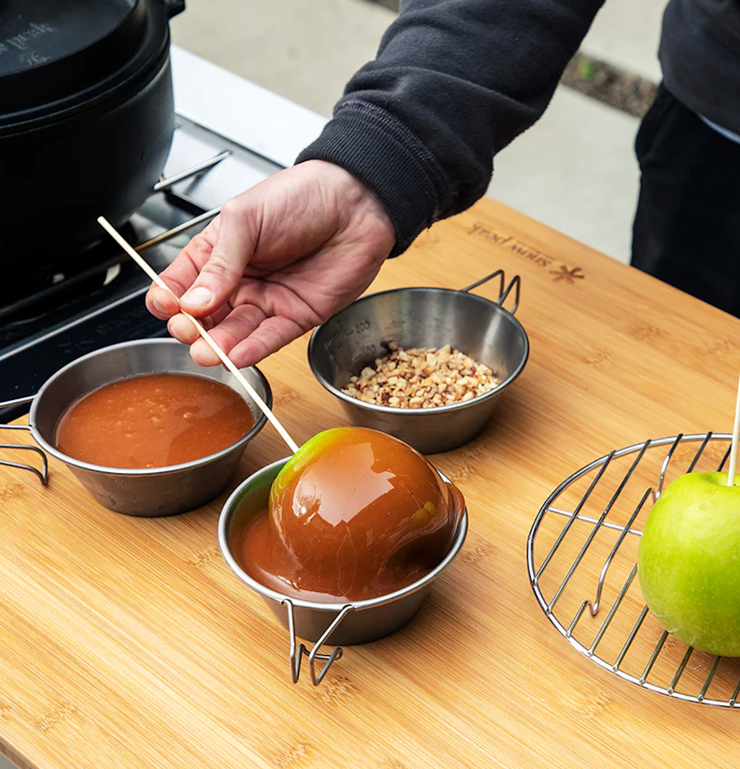 Cast Iron Caramel Apples